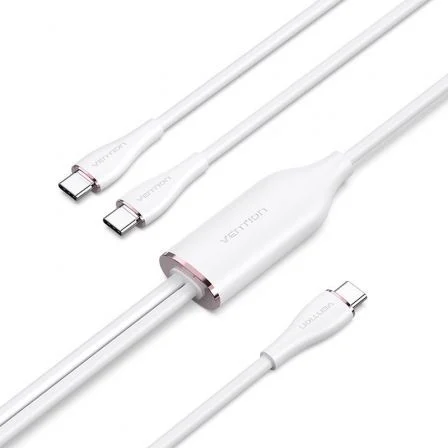 CABLE USB-C/M A 2xUSB-C/M 1.5 M BLANCO VENTION CABLE USB-C/M A 2xUSB-C/M 1.5 M BLANCO VENTION